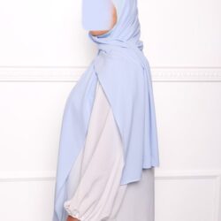 HIJAB CAGOULE INTÉGRÉ À ENFILER Hijab cagoule à enfiler pour femme pas cher mon hijab pas cher bleu